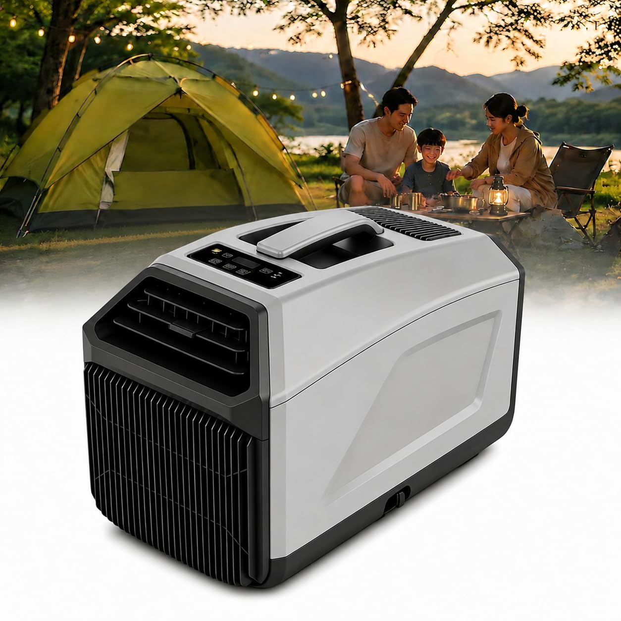 KPOUYYDS Off-Grid Air Conditioner, Portable AC Unit - 4500/5100 BTU Dual Hose RV Cooler, 330W Low Draw, 36dB Quiet for Tent, Van Life, Truck Cabins, Camping 4500BTU/AC