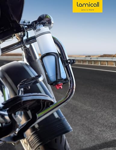 Miniatura 7 de Lamicall Soporte para botella de agua para bicicleta, para botellas de 1.9 a 2.8 pulgadas de diámetro, para manillar y marco, soporte para tazas de