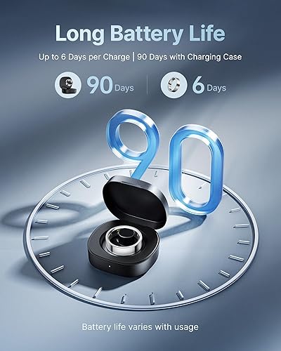 Miniatura 5 de Anillo inteligente para mujereshombres, anillo de seguimiento de actividad física con vibración de llamada y alarma, frecuencia cardíaca, oxígeno en