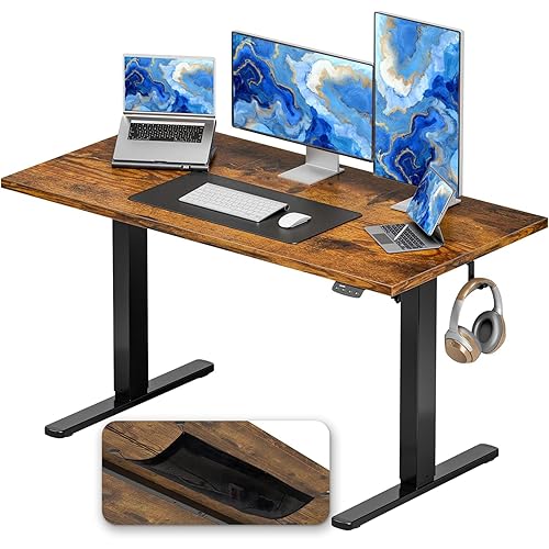 Adjustable Standing Desk with Cable Management, 48 X 24 Inches