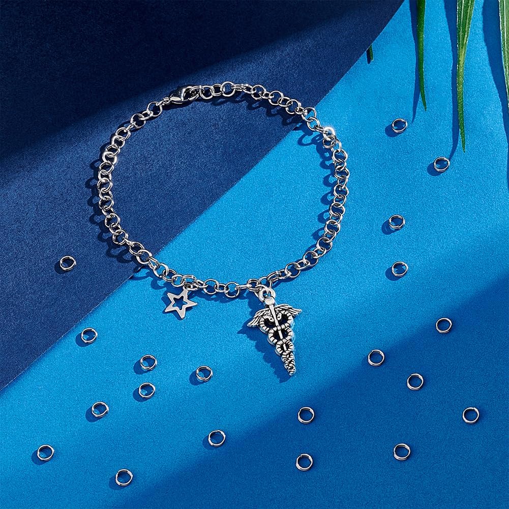 UNICRAFTALE 500Pcs 4mm Stainless Steel Split Jump Rings Double Loops Mini Key Rings Small Metal Connectors Rings for DIY Keychains Jewelry Necklaces Bracelets Earrings - Image 5