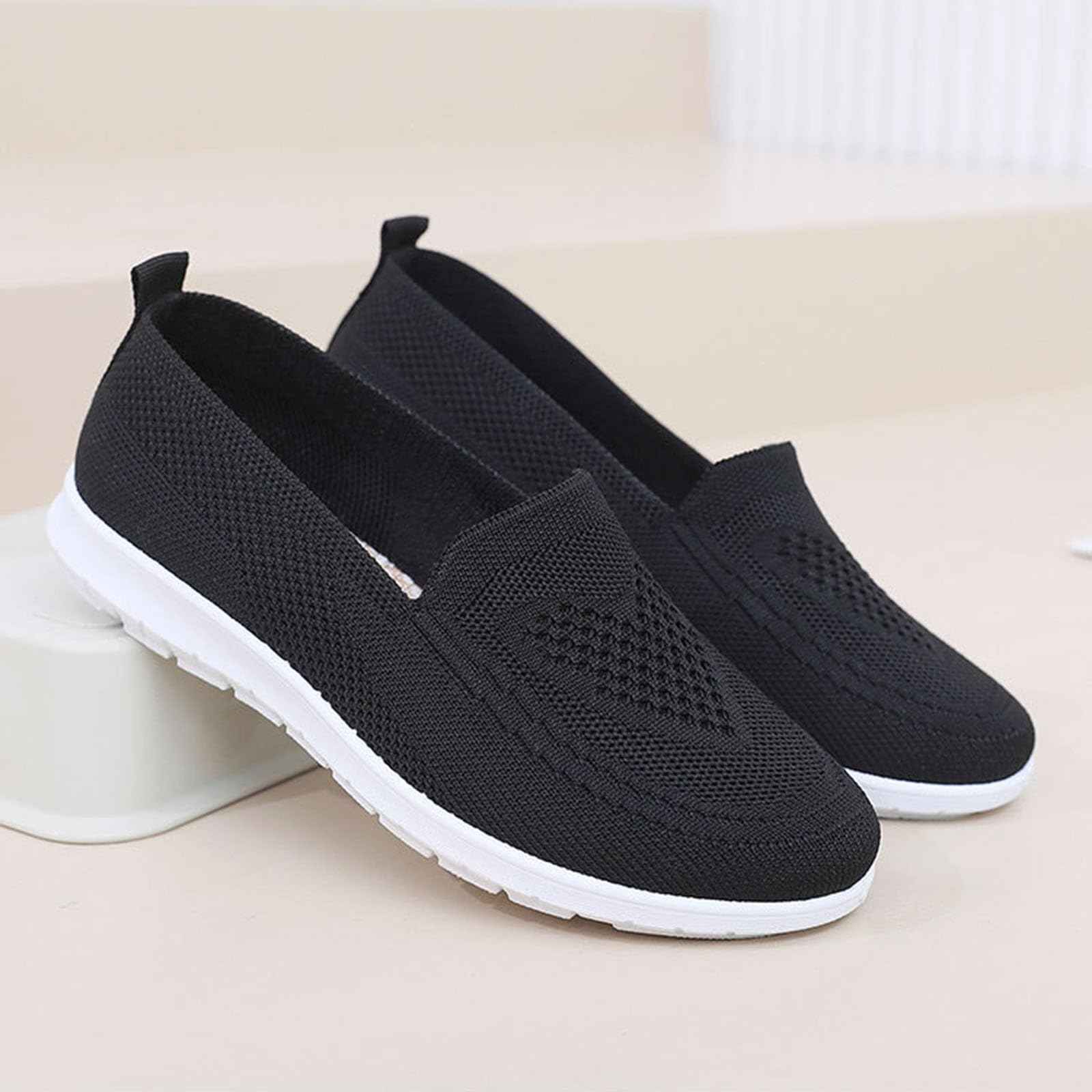 Women's Mesh Walking Shoes Summer Breathable Soft Arch Support Walking Anti-Skid Sports Shoes - 3