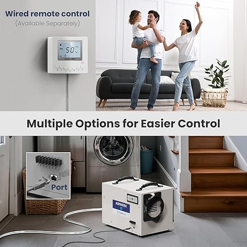 Miniatura 6 de Deshumidificador BaseAire Crawlspace, deshumidificadores comerciales de 113 pintas con manguera de drenaje para sótano de toda la casa, industria,