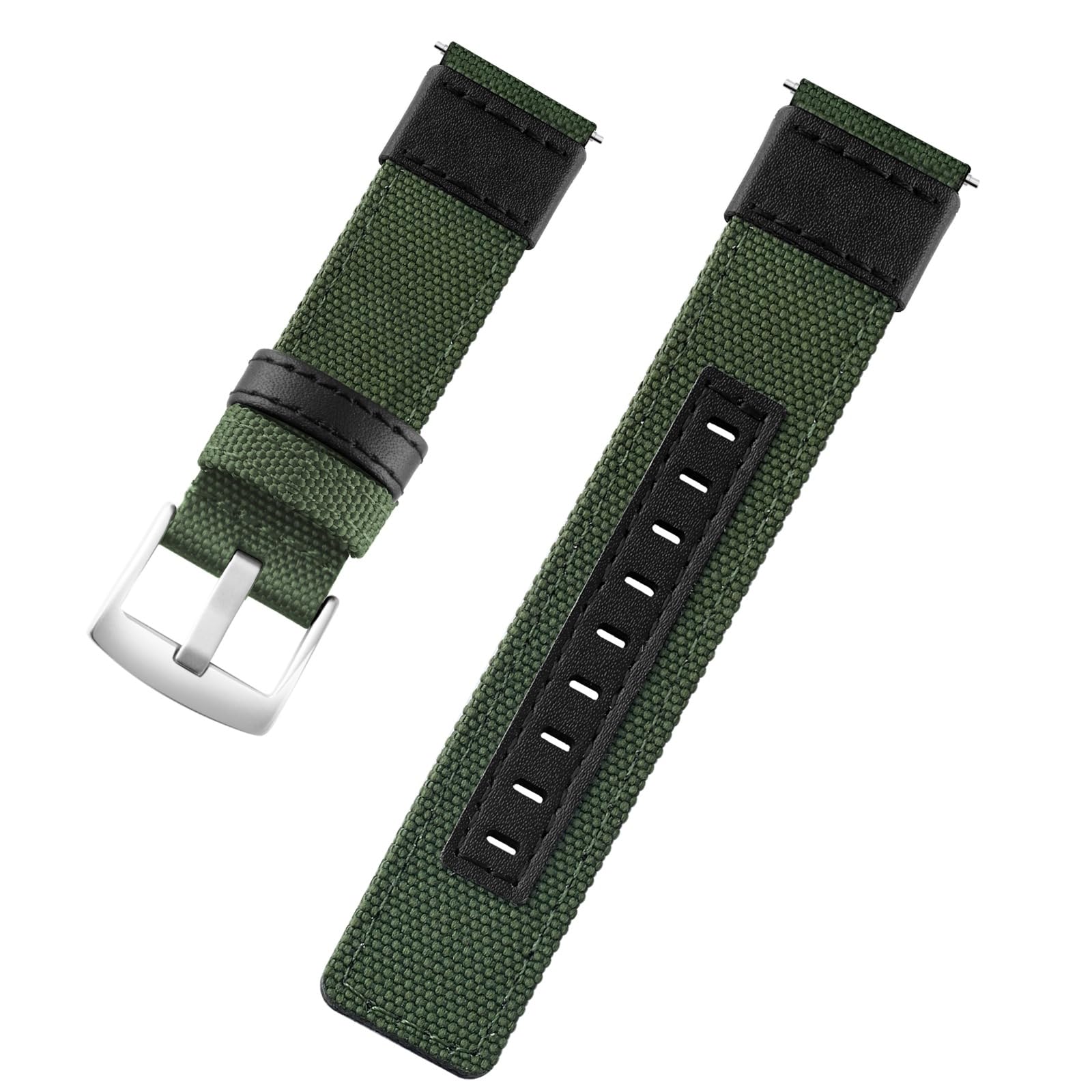 TIMEWEAR 22MM Green Nylon Braided Fabric Replacement Watch Strap with Steel Buckle, Compatible with Boat Xtend, Noise Colorfit, Fireboltt, Samsung Gear, Amazefit & watches with Lug Width 22mm (B0CXJCK31H) Amazon Price History, Amazon Price Tracker
