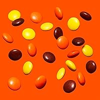 Vista 7 de Reese's Pieces - Mantequilla de maní en una cáscara crujiente, bolsa de golosinas a granel, 48 onzas