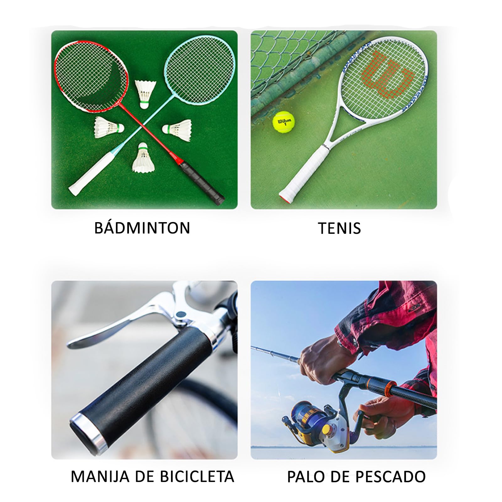 12 PCS Cintas de Agarre de Raqueta, Overgrips Padel,Grips Padel Perforados para Raqueta de Tenis,para Bádminton,Antideslizante y de Secado Rápido,Cinta de Agarre para Mango