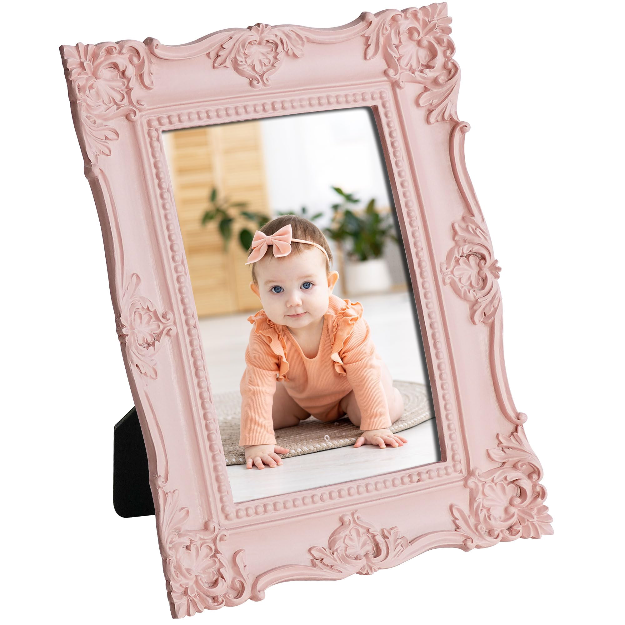 Snapklik.com : Hiwhy Picture Frame 57 Inch Photo, Pink Ornate Textured ...