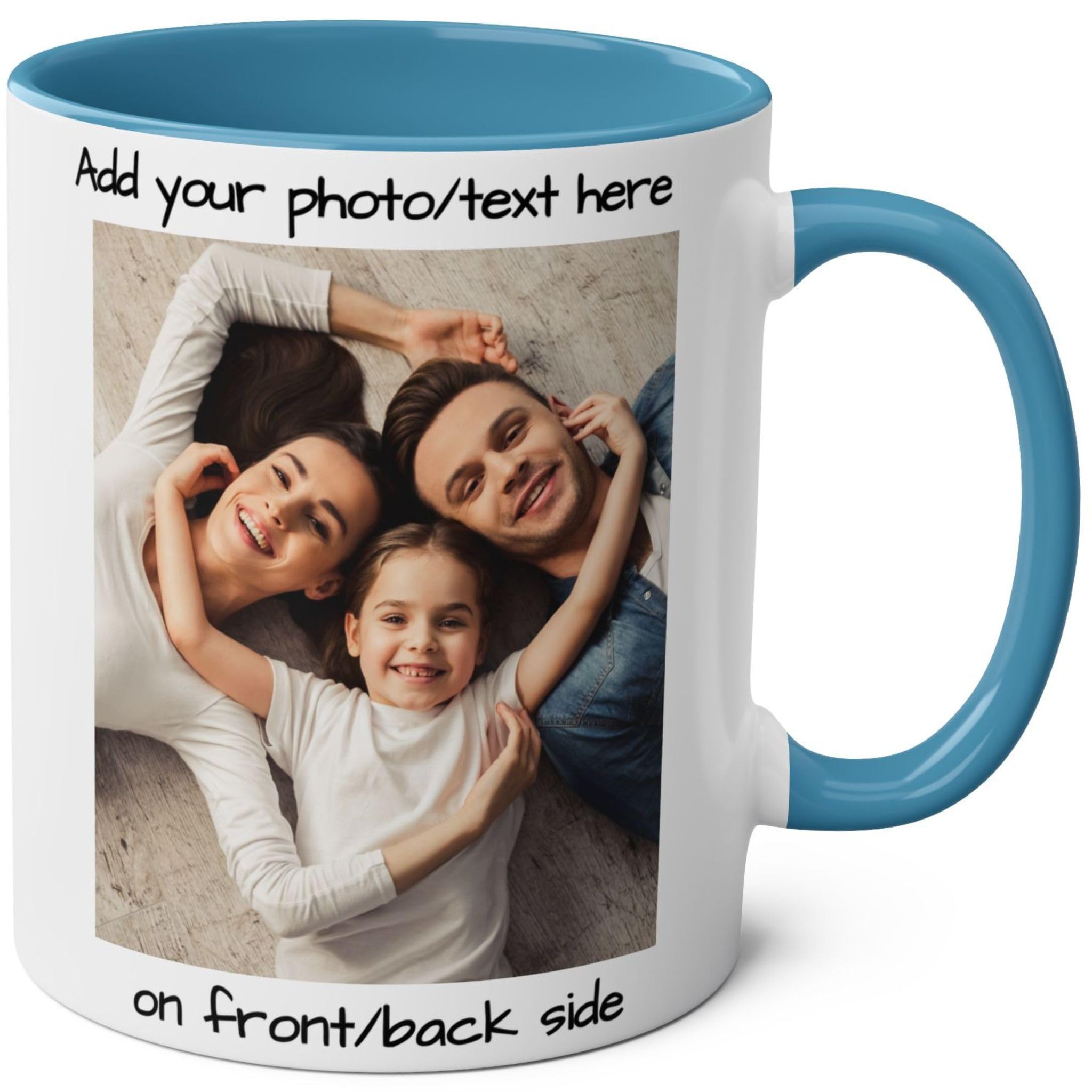Custom Personalized Mug with Picture or Text of Your Uploads, Microwave & Dishwasher Safe Ceramic Mug, 325ml