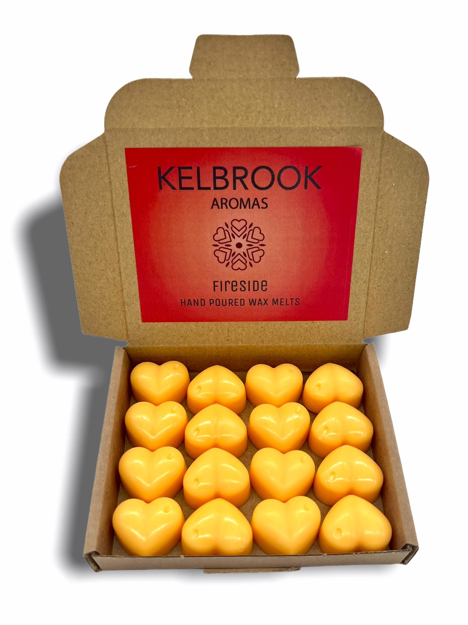 Kelbrook Aromas Wax Melts - Fireside | 16 Pack | Strong Scented | Made in The UK | Plastic Free | Vegan