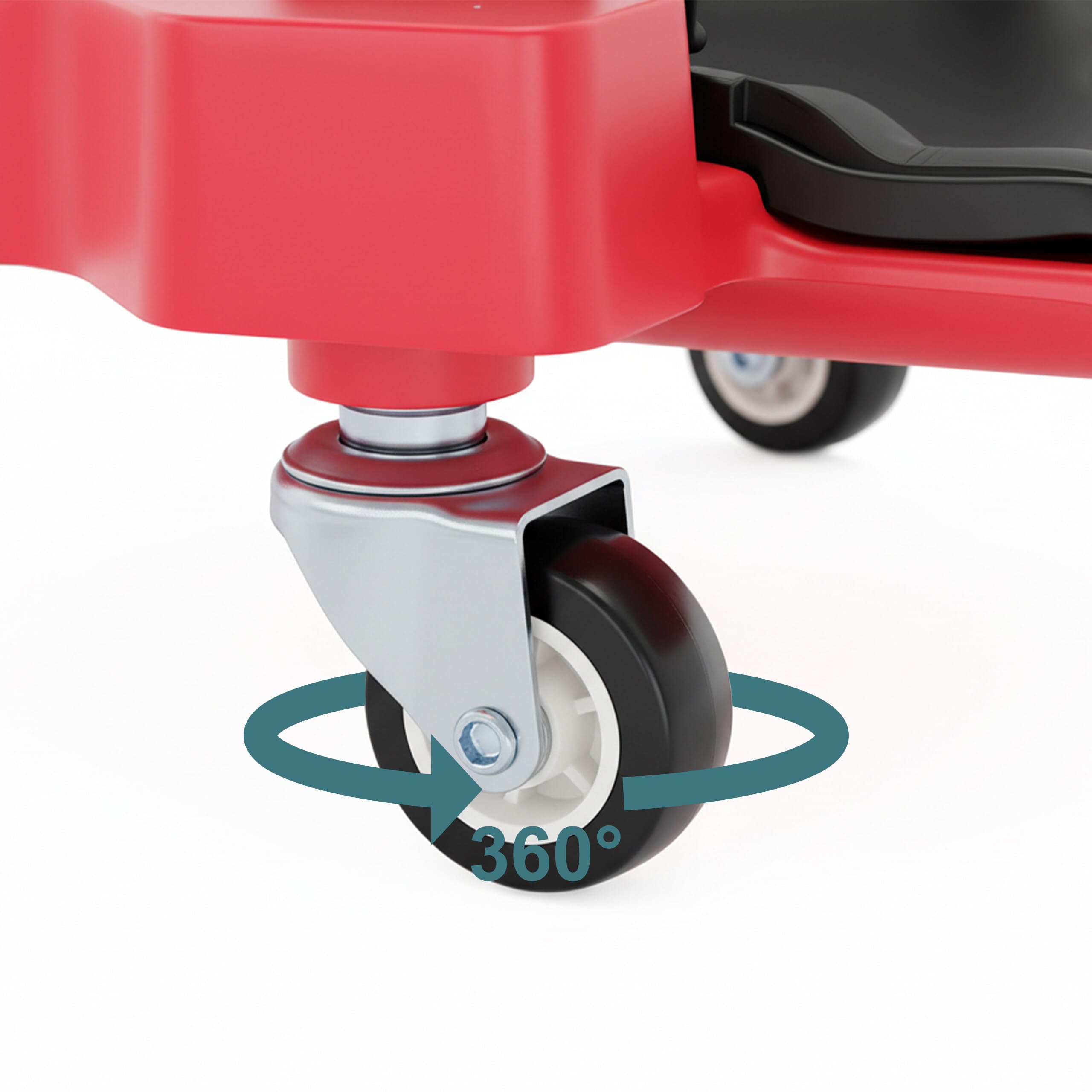 Relaxdays Rodilleras con Ruedas hasta 100 kg, protección Articular, 22 x 29,5 cm, Rojas