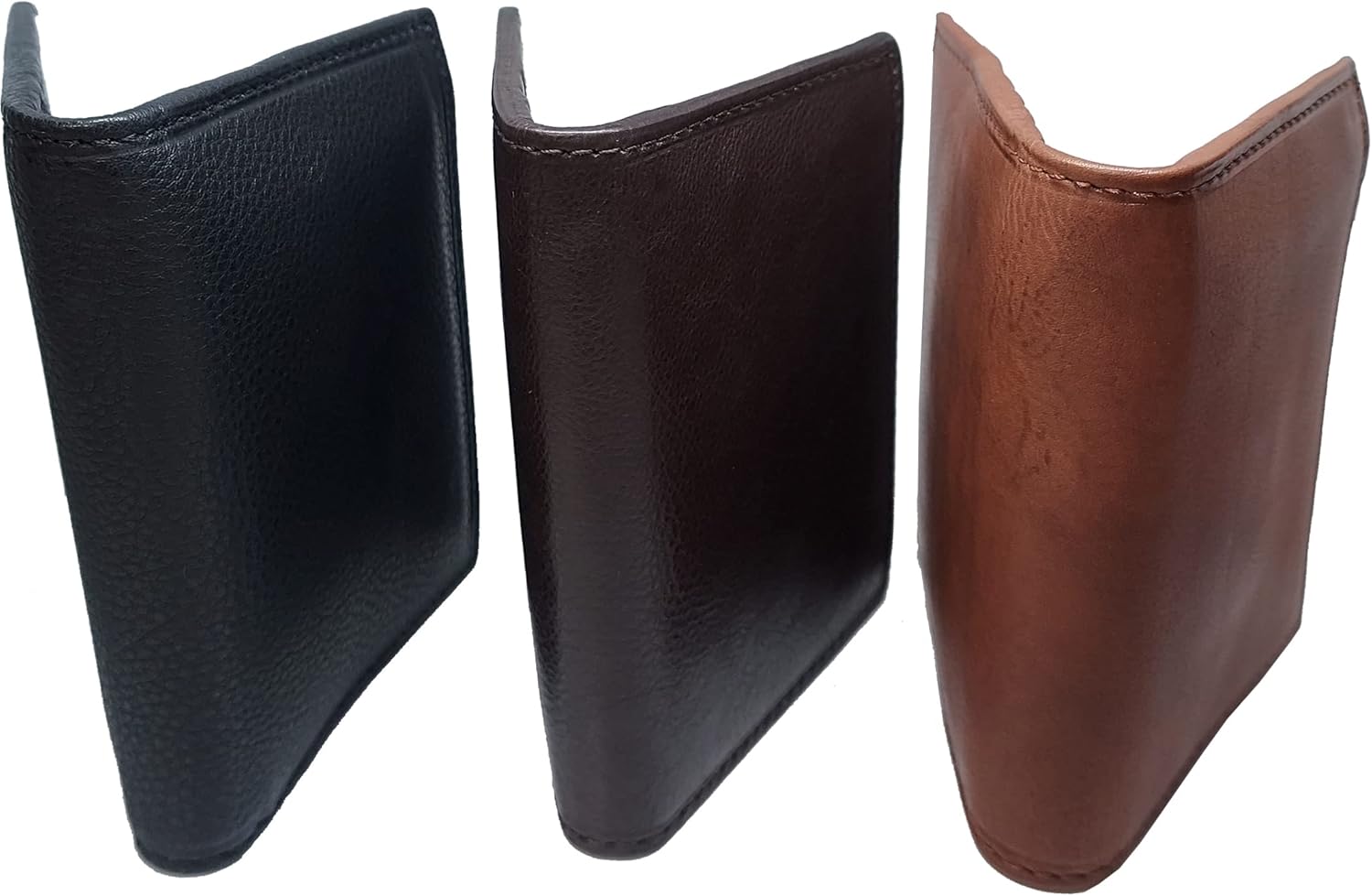 Slim Front Pocket Vertical Minimalist BiFold RFID Mens Leather Wallet w/ 1 Flip up ID Window, 10 Credit Card Slots, 2 Hidden Pockets, Currency Compartment w/Key Holder #P51255 (Brown)