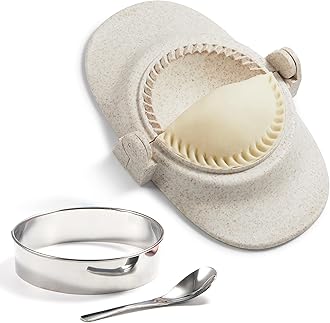 MUMSUNG Empanada Maker Press, 5 Inch Extra Large Dumpling Maker Set with Dough Cutter, Dumpling Mold Set for Pierogi, Pastelitos, Calzone, Turnovers, Chinese Dumpling 5"