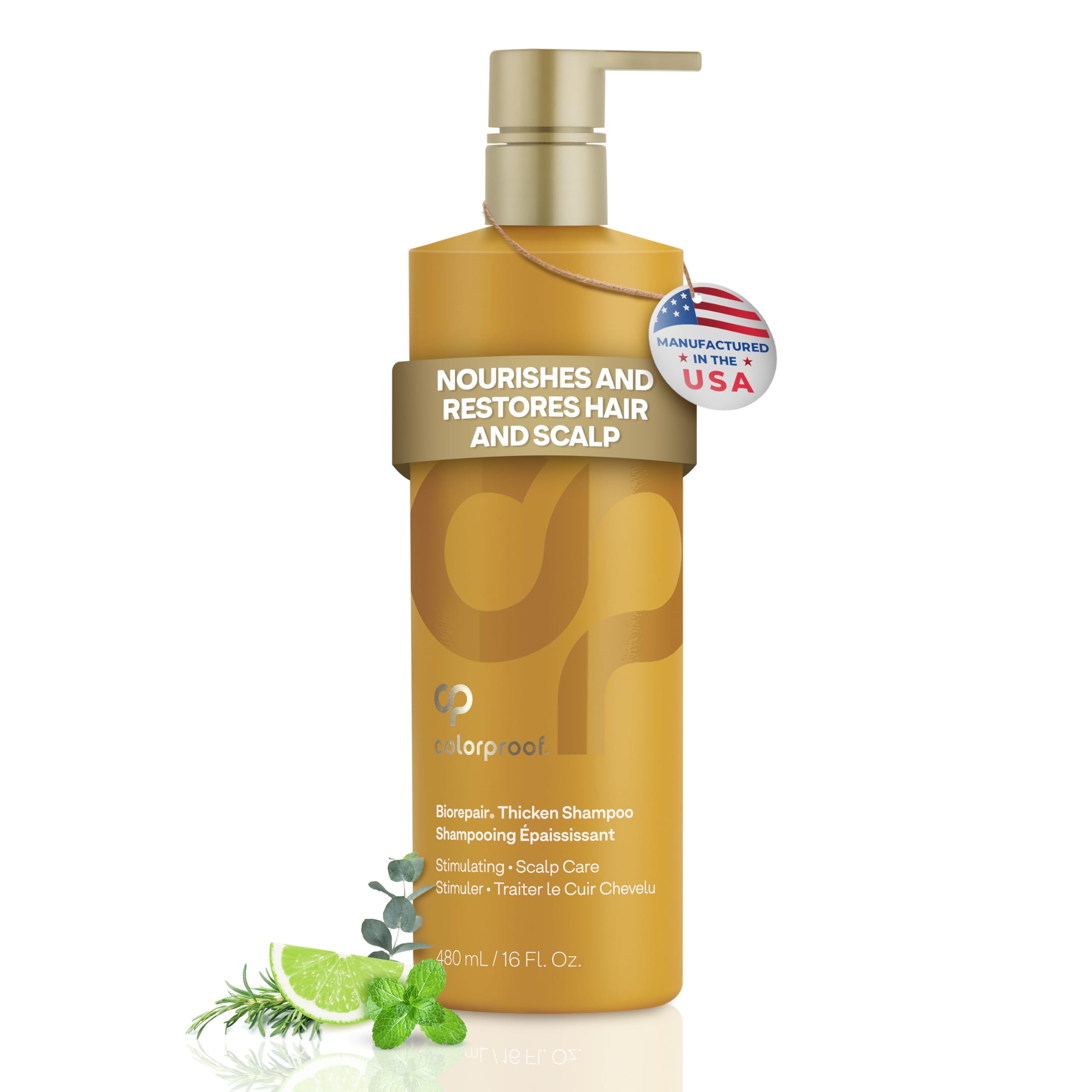 ColorProof Biorepair Thicken Shampoo for Thinning Color-Treated Hair, Nourishes & Stimulates Hair & Scalp, Thicker, Fuller Looking Hair, Sulfate-Free, Vegan