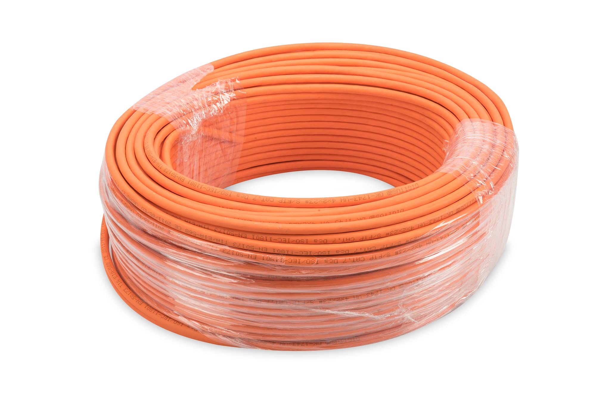 DIGITUS 25 m Cat 7 Cavo di rete - S-FTP (PiMF) Simplex - BauPVO Dca - LSZH Senza alogeni - 1200 MHz rame AWG 23/1 - Compatibile PoE+ - Cavo LAN Cavo di installazione Cavo Ethernet - Arancione