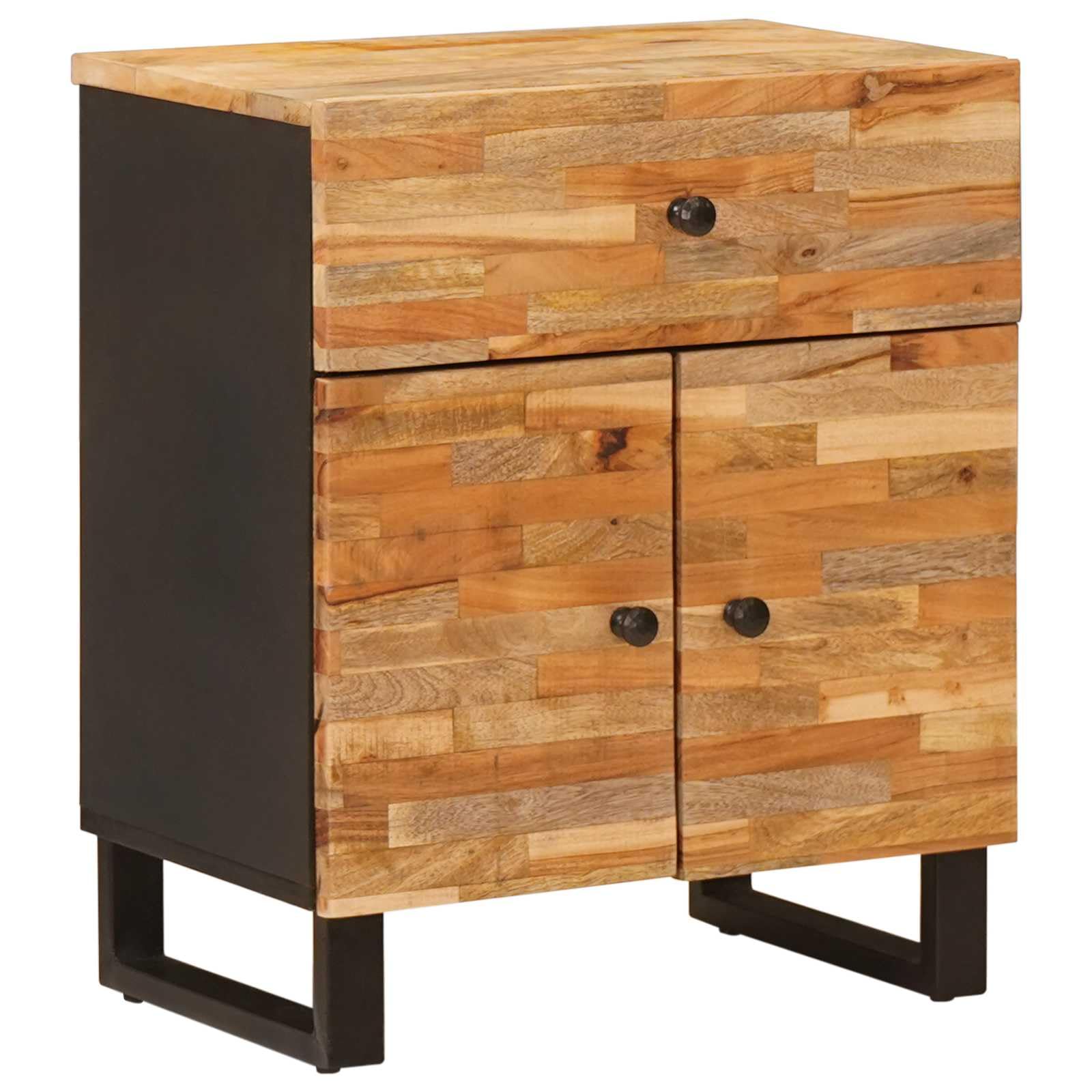 Table de chevet en bois de manguier massif pour une chambre élégante et durable