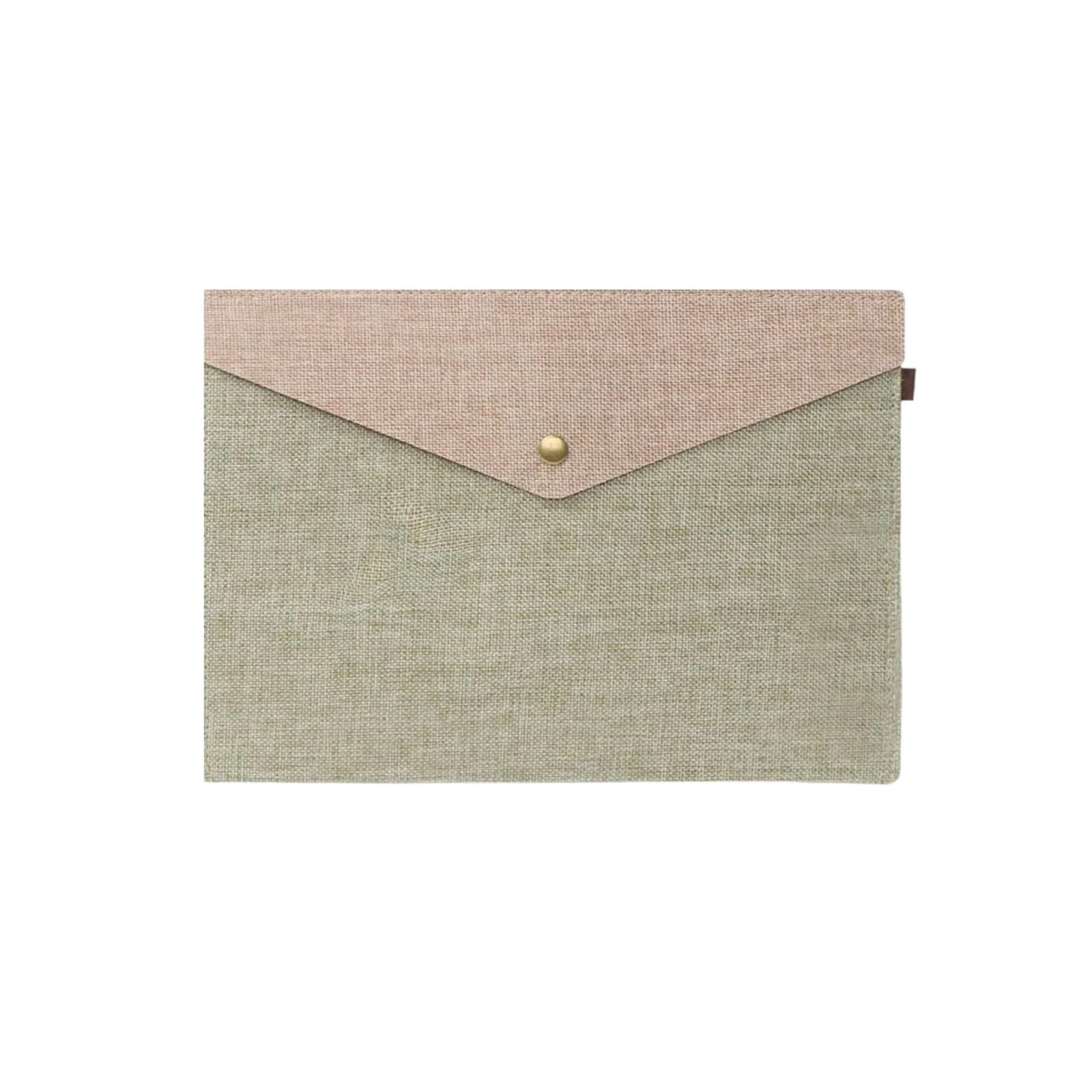 10pcs File Folder Big Capacity Document Bag Imitation Linen Canvas Felt Briefcase Folders Envelope Design Per Scrivania