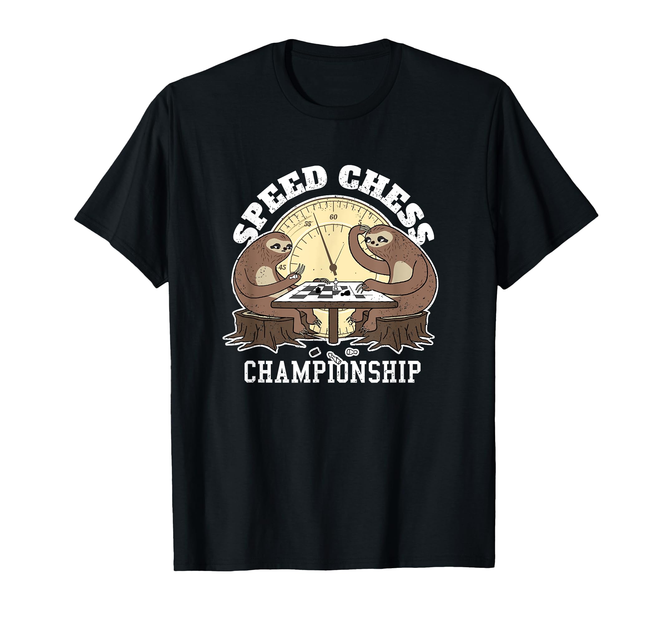 Chess Championship - Funny Sloths Speed Chess T-Shirt