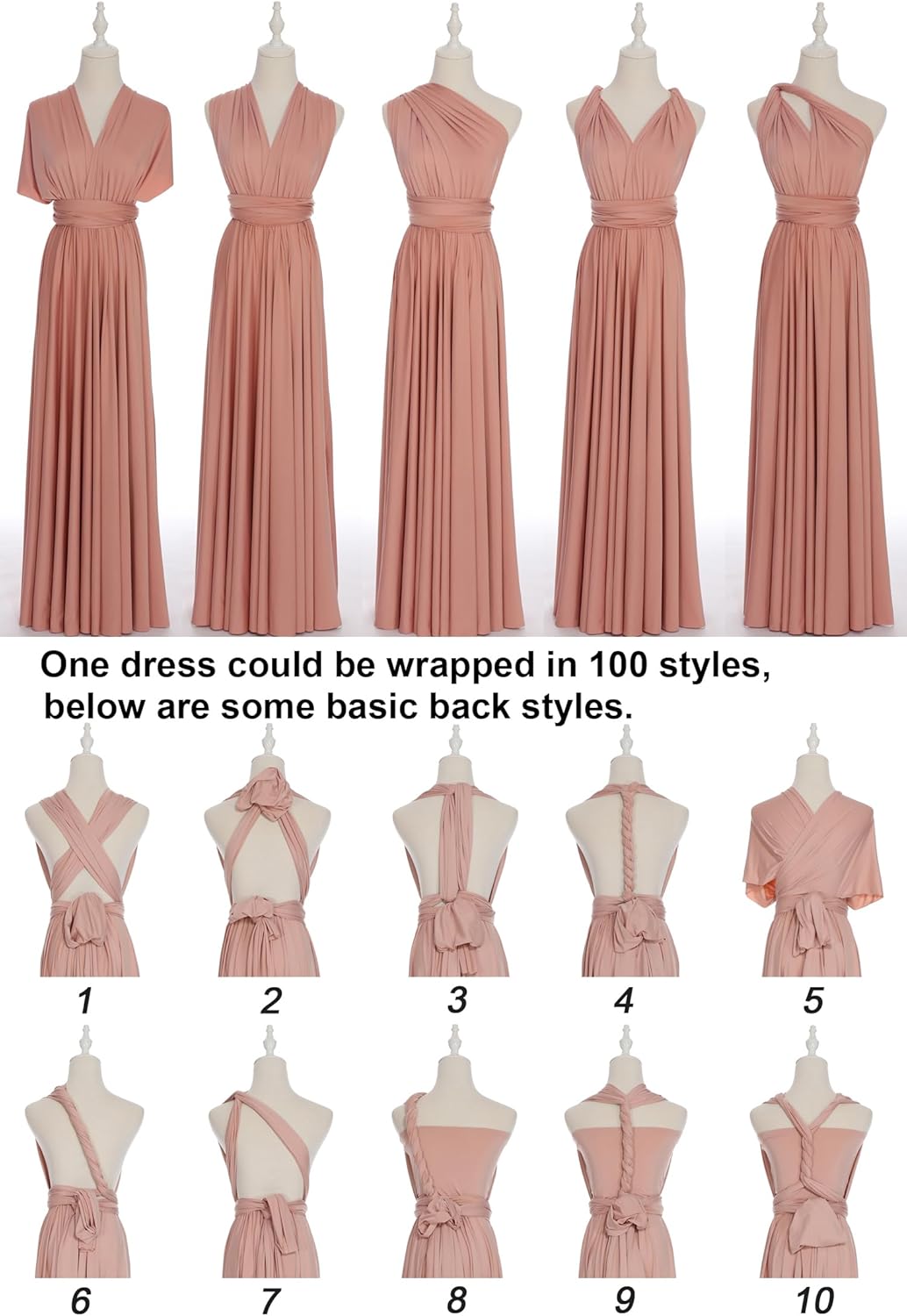 Edaydress Convertible Warp Maxi Dress Multi Way Wear Party Wedding Bridesmaid Long Dresses - Image 3