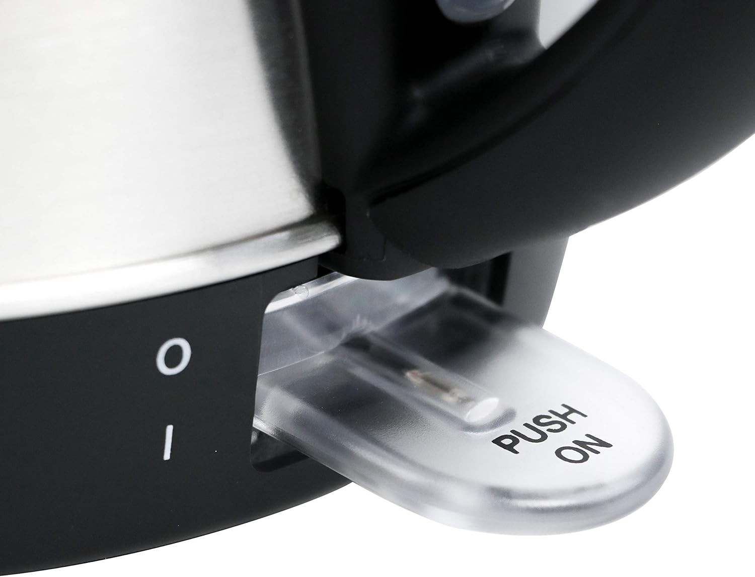 Close-up of the power switch on Chef'sChoice 677 Electric Kettle