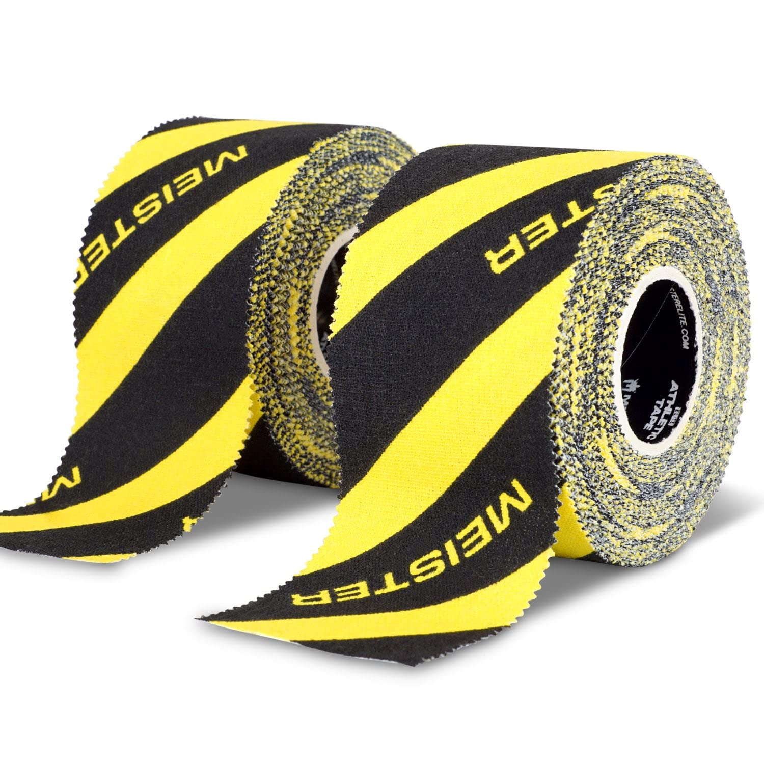 Meister Elite Athletic Tape - Breathable High-Adhesive Trainer's Tape - 2 Roll Pack - Caution Tape