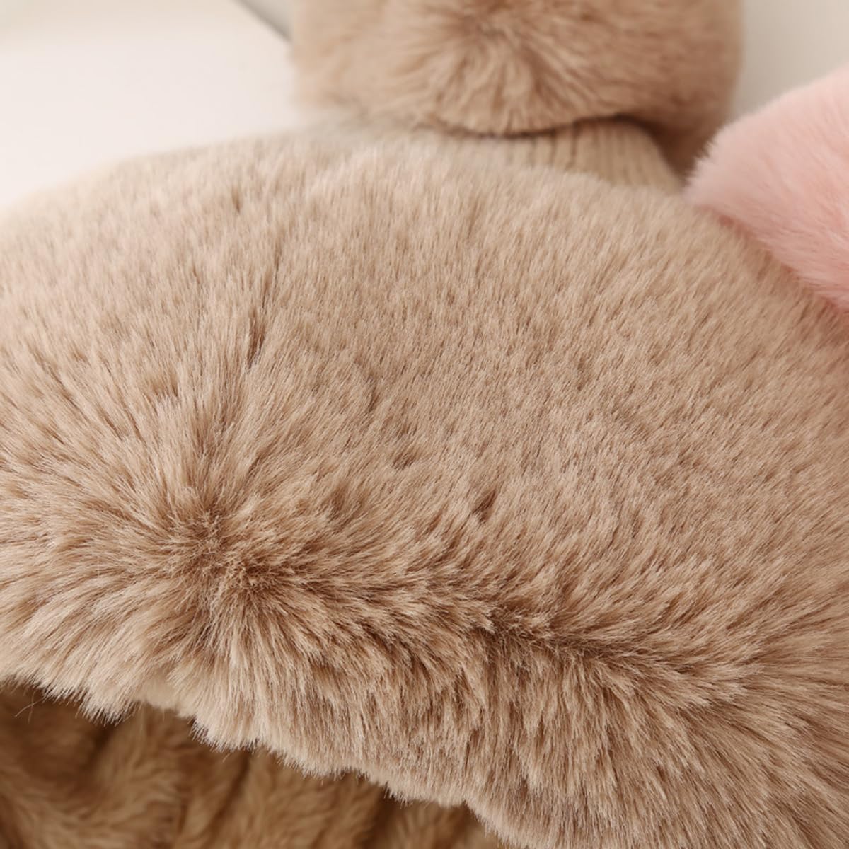 Gorro de Punto de Felpa Gruesa para niños, Gorros Peludos y cálidos con Orejeras para niños y niñas, Gorros térmicos de Invierno