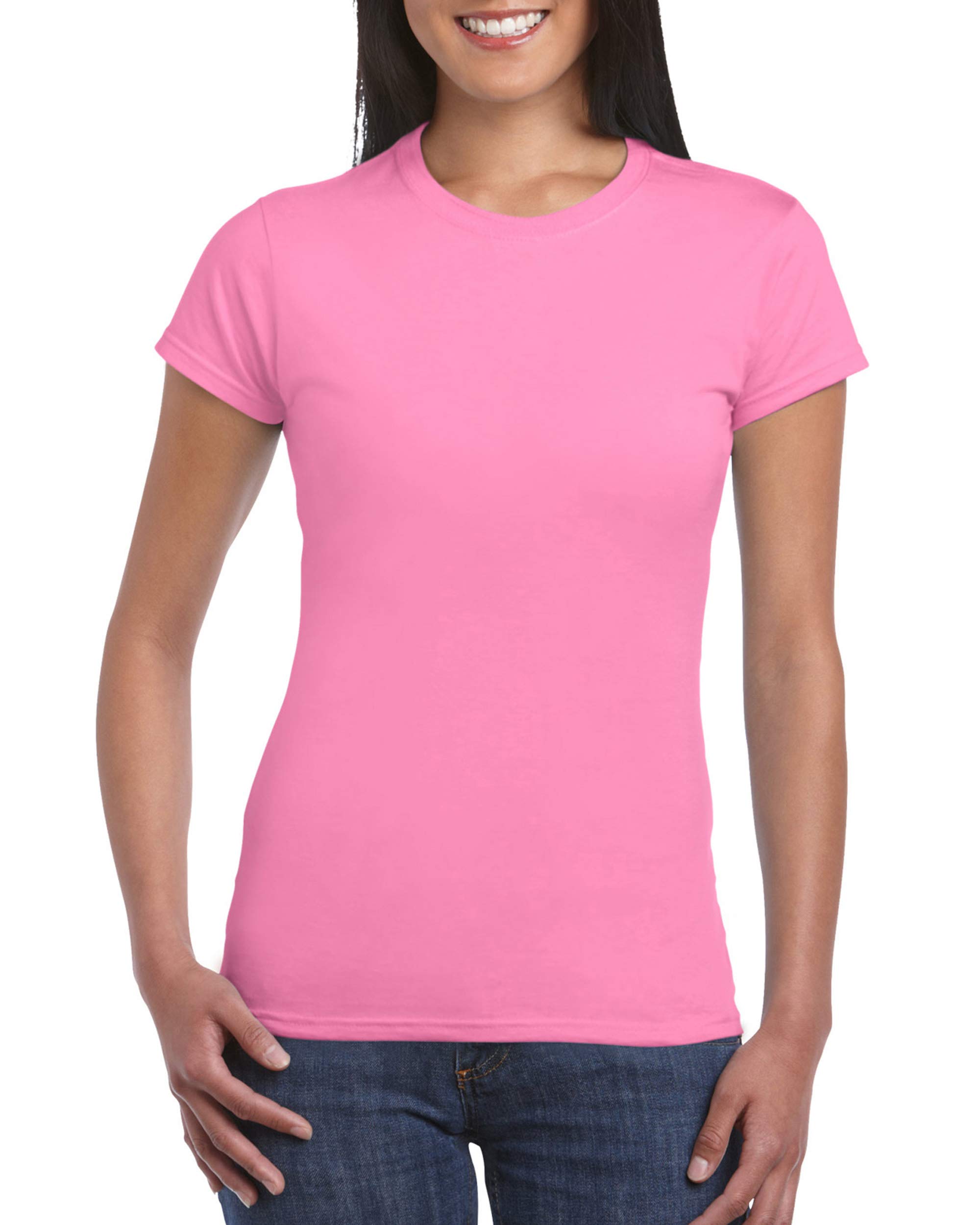 Gildan Women's Azalea Soft Style Short Sleeve T-Shirt (2Xl) (Azalea)