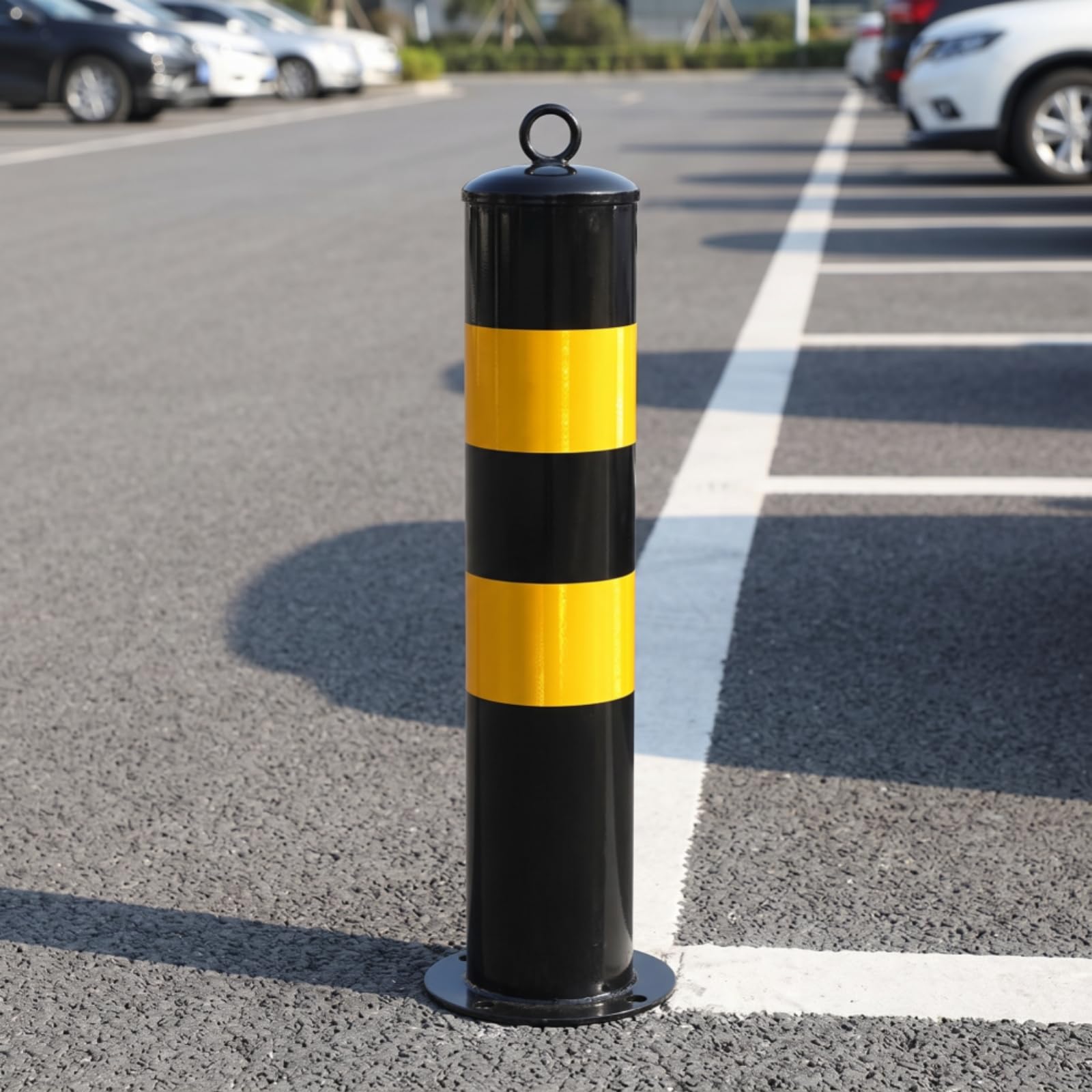 Borne Sécurité Autoportante Sécurisé, Modèle Fixe Renforcé, Acier, Hauteur 50 Cm, Épaisseur 0,8 Mm, avec Vis, 50 Cm