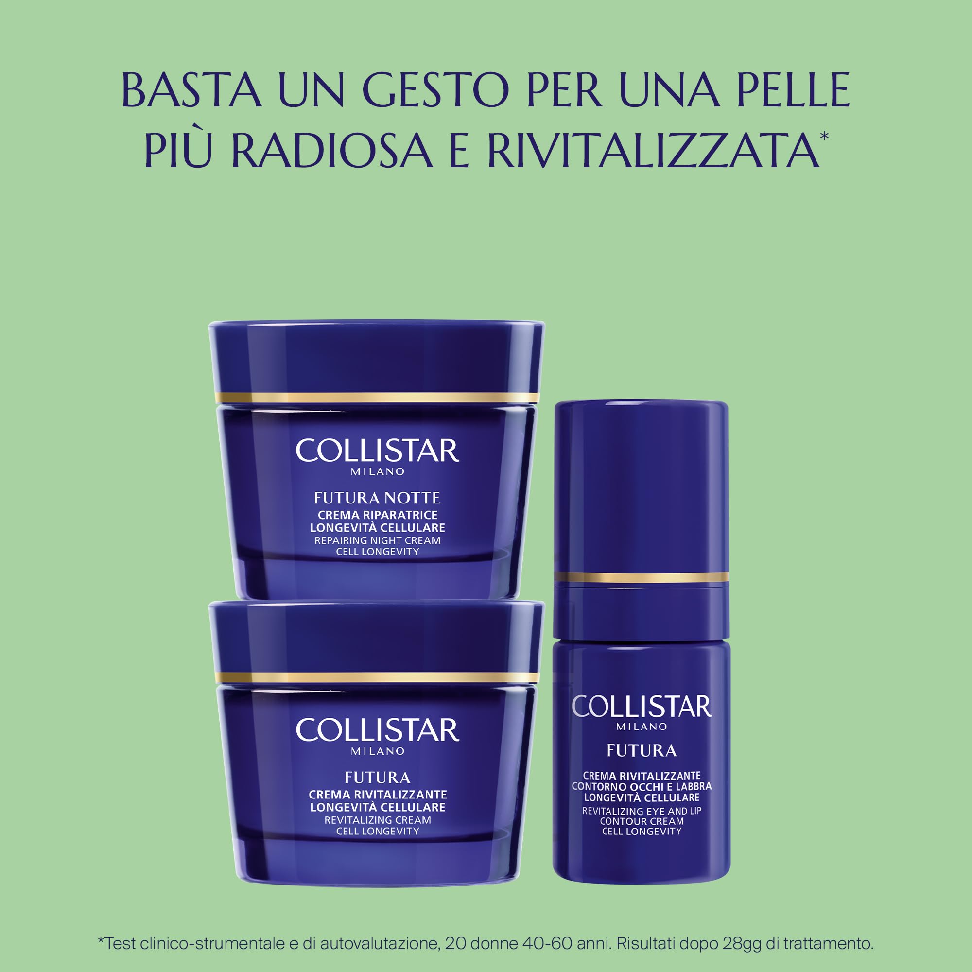 Collistar Futura Crema Notte Viso Rivitalizzante Riparatrice, Anti-Età Rigenerante Notturna Pelle Matura, 50 ml