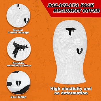 Auto Headrest Covers Halloween Spooky Face Car Headrest Covers Soft