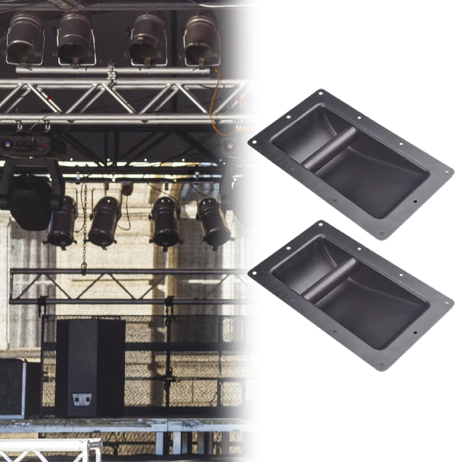 2X Speaker Carry Handles Recessed Holders for Loudspeakers, L