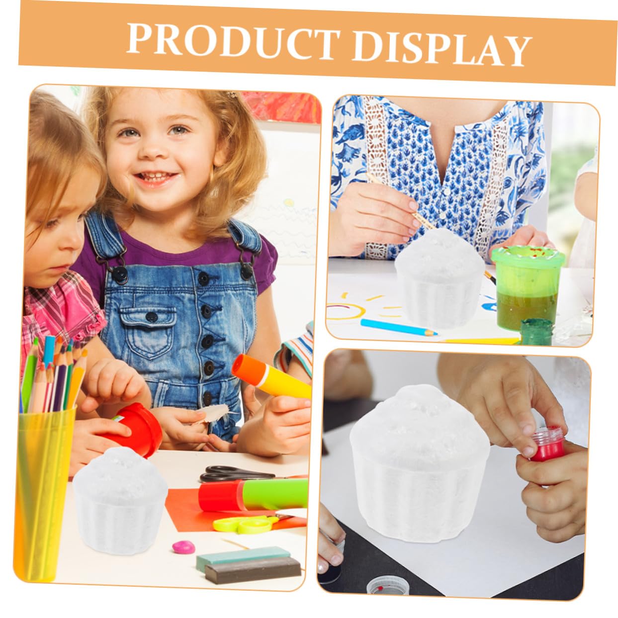 Operitacx Lot De 5 Modèles De Cupcakes en Mousse Blanche 7,8 Cm pour DIY Décoration Gâteau, Accessoires Réutilisables pour Garçon Et Filles Créatifs Et Entraînement Pâtisserie Fête Mariage