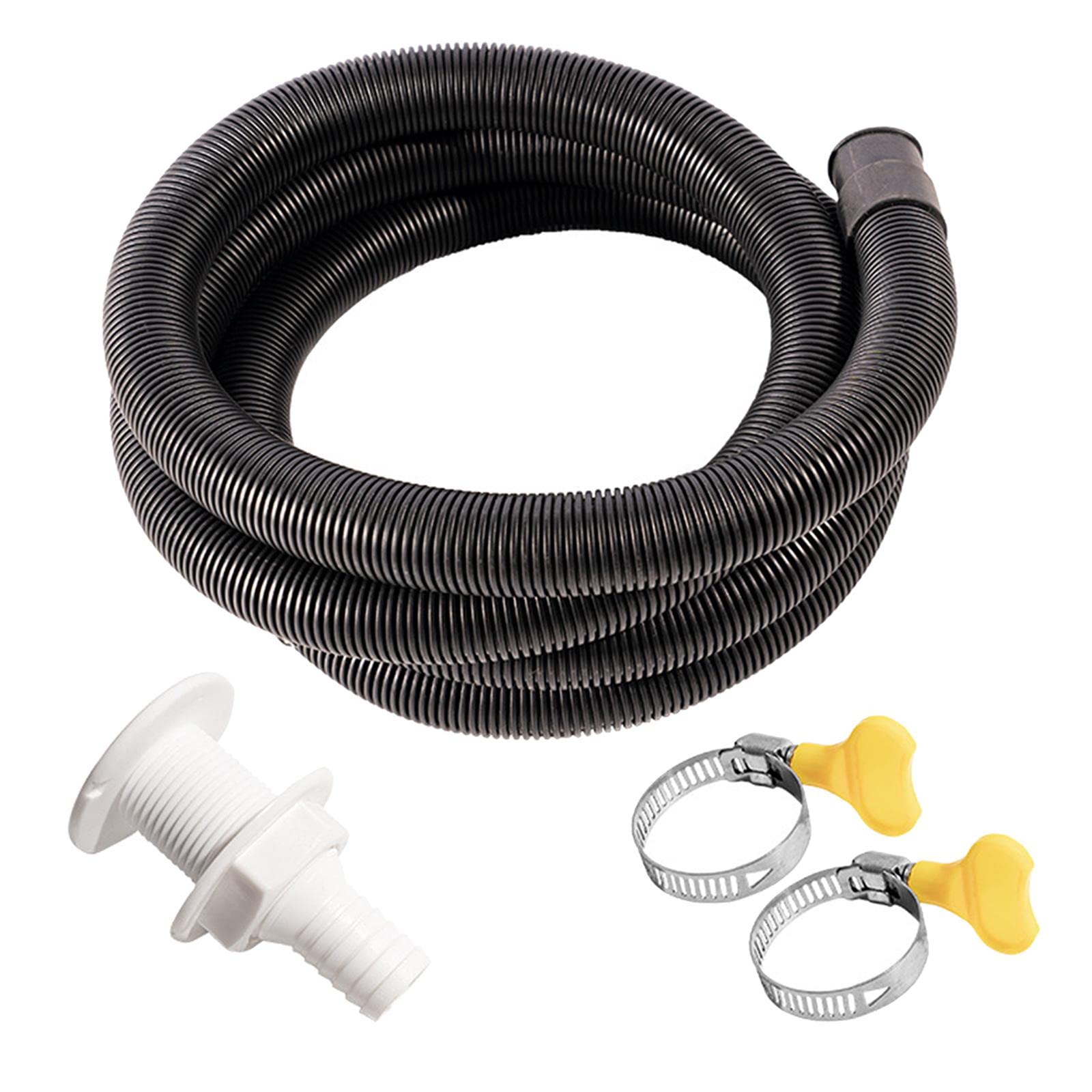 Kesoto Durable Premium Quality Bilge Pump Hose Plumbing Kit 3/4-Inch Dia Flexible Includes Hose Clamps and Thru-Hull Fitting