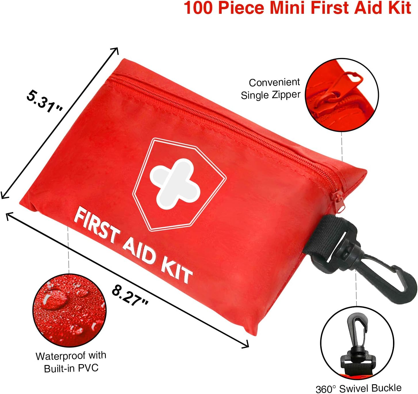 Buy Risen First Aid Kit, Compact Medical Emergency Survival Kit