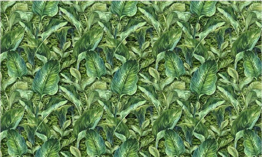 RZDY Custom Large Wallpaper HandPainted European Banana Leaf Bamboo Leaves Plant 3D Wallpaper Papier peint -350 * 250cm