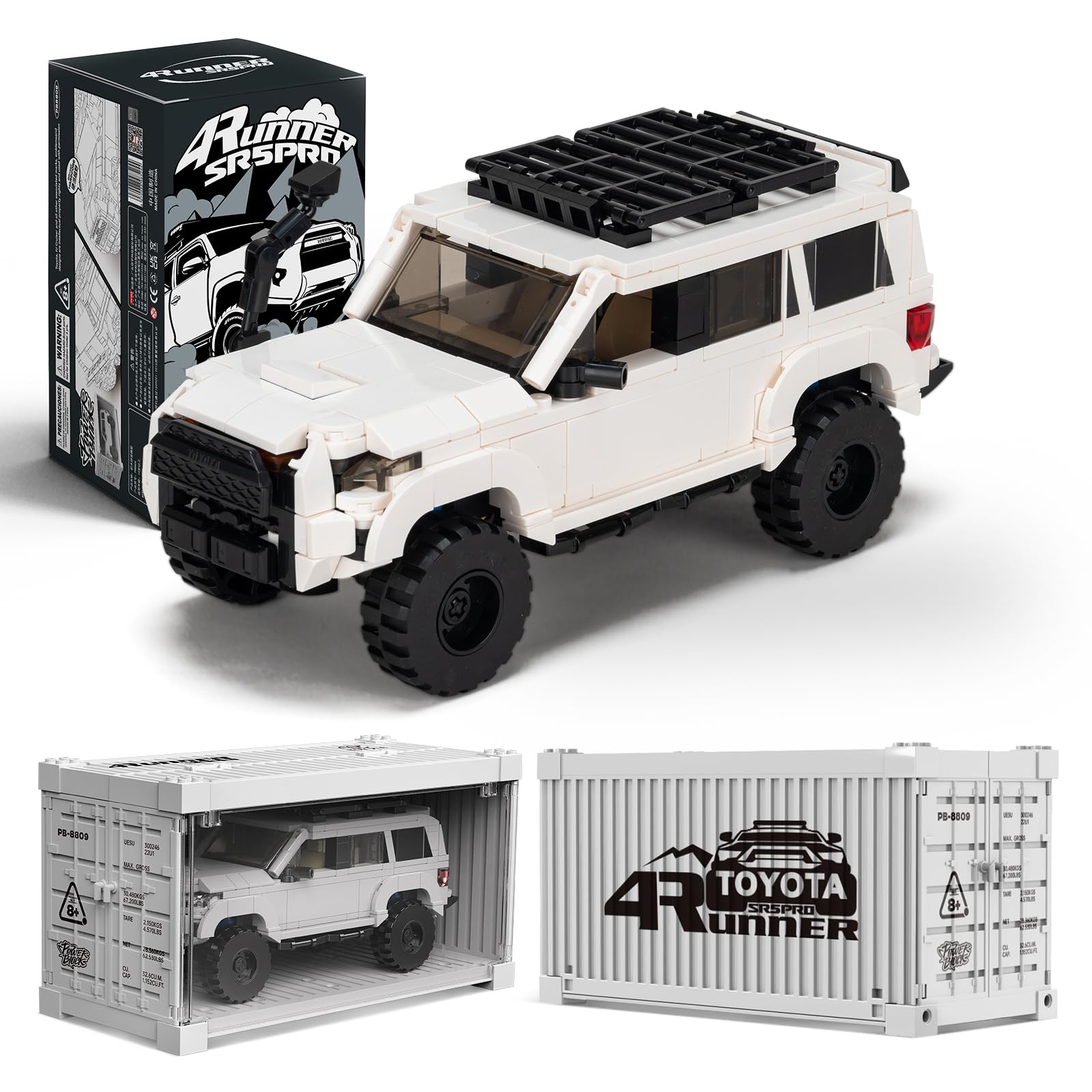 Toyota 4Runner SR5PRO Car Building with Collectible Display Container, TOYOTA Officially Licensed SUV