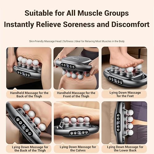 Miniatura 7 de Masajeador Zevessa - Relief Wave Pro 3, alivia la tensión y la rigidez en 5 minutos, 16 pistolas de masaje de cabeza de tejido profundo con 30