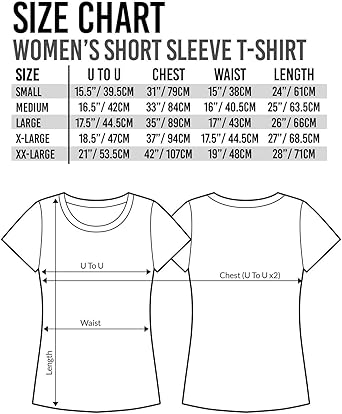 women's small t shirt size chart