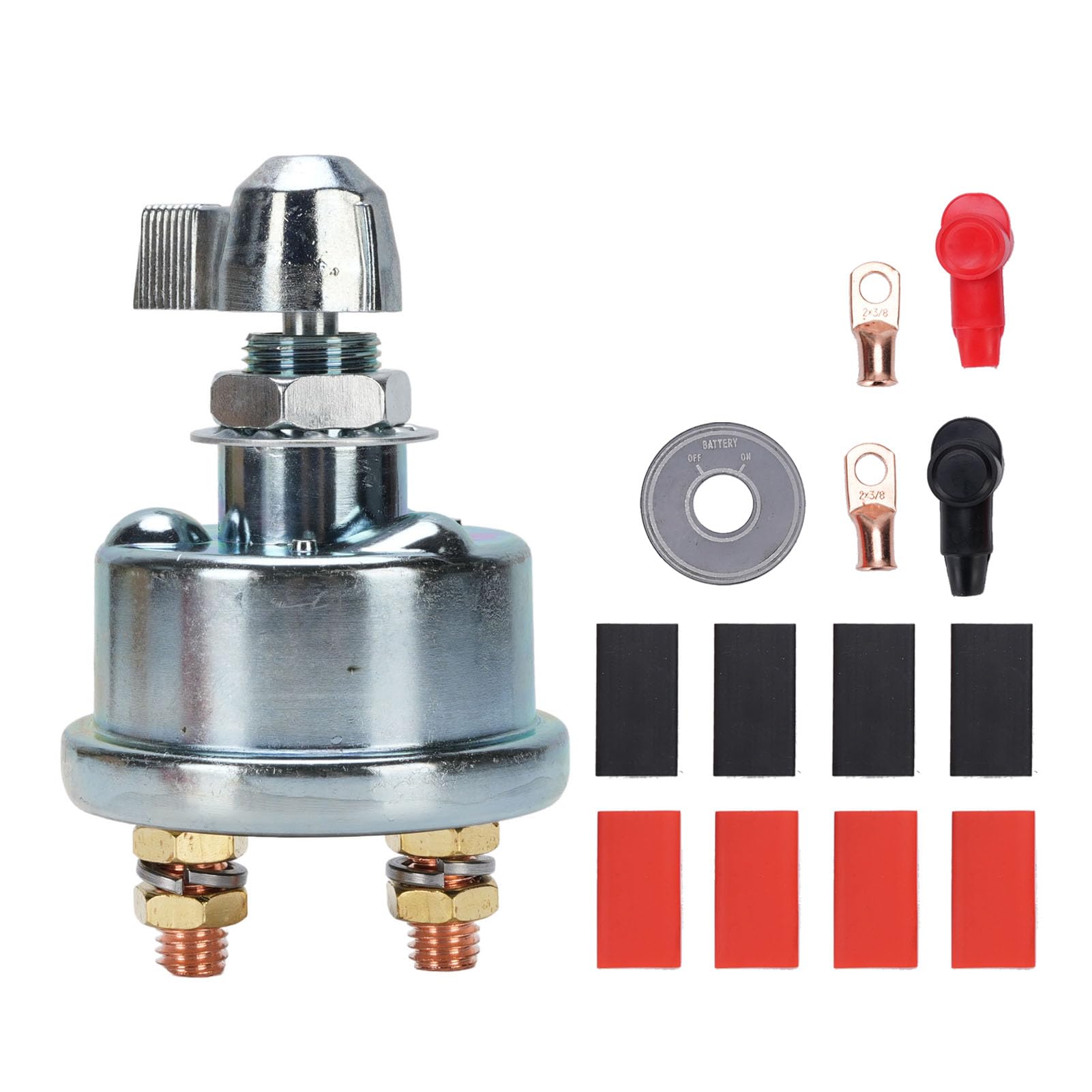 Battery Disconnect Switch, 12V-48V 250A Battery Shut Off Switch, Heavy Duty Power Cutoff for Car RV Boat Truck