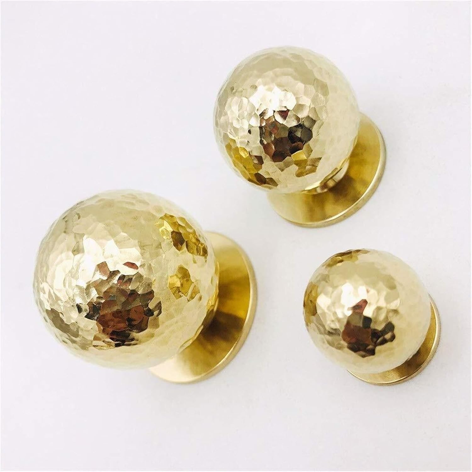 Set of 2 Solid Brass Round Ball Cabinet Knobs Drawer Handle Dresser Pull Artisan Handmade Knobs Handles Hardware Gate Handles Hardware Set Furniture Wardrobe Drawer