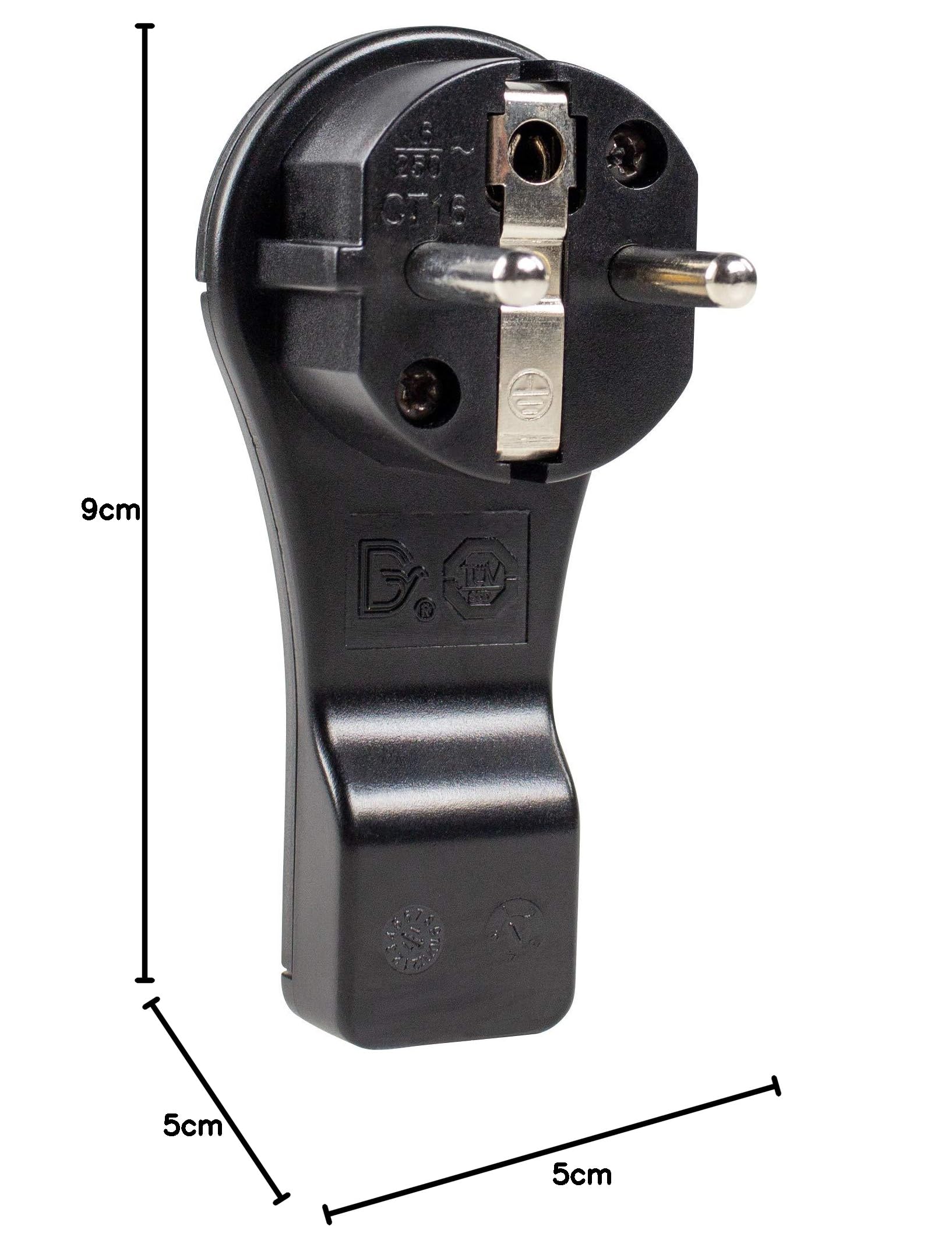 as - Schwabe as 45039 as-Schwabe45039Schutzkontakt-Flachstecker, schwarz, 230 V