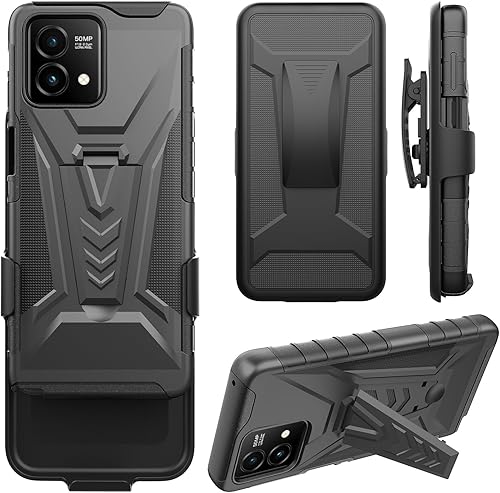jackpot wireless Funda para teléfono Motorola G Stylus 5G 2023 con protector de pantalla, funda giratoria con clip para cinturón con soporte, funda