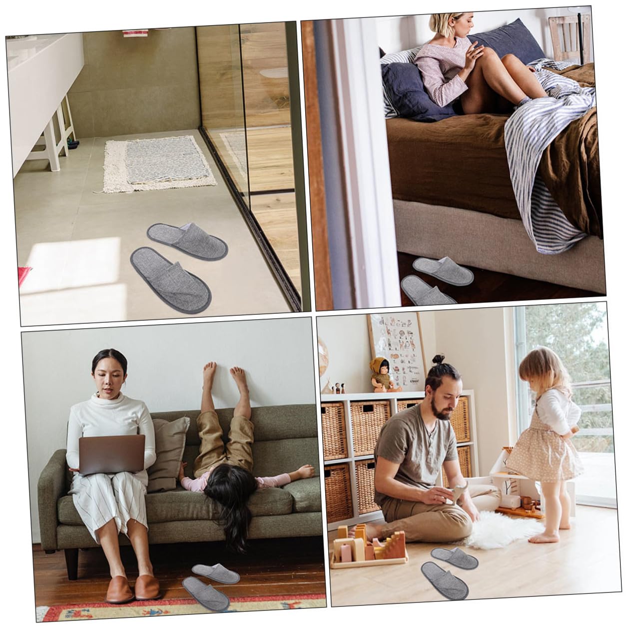 Zapatillas de Hotel Desechables Portátiles Plegables 15 Pares