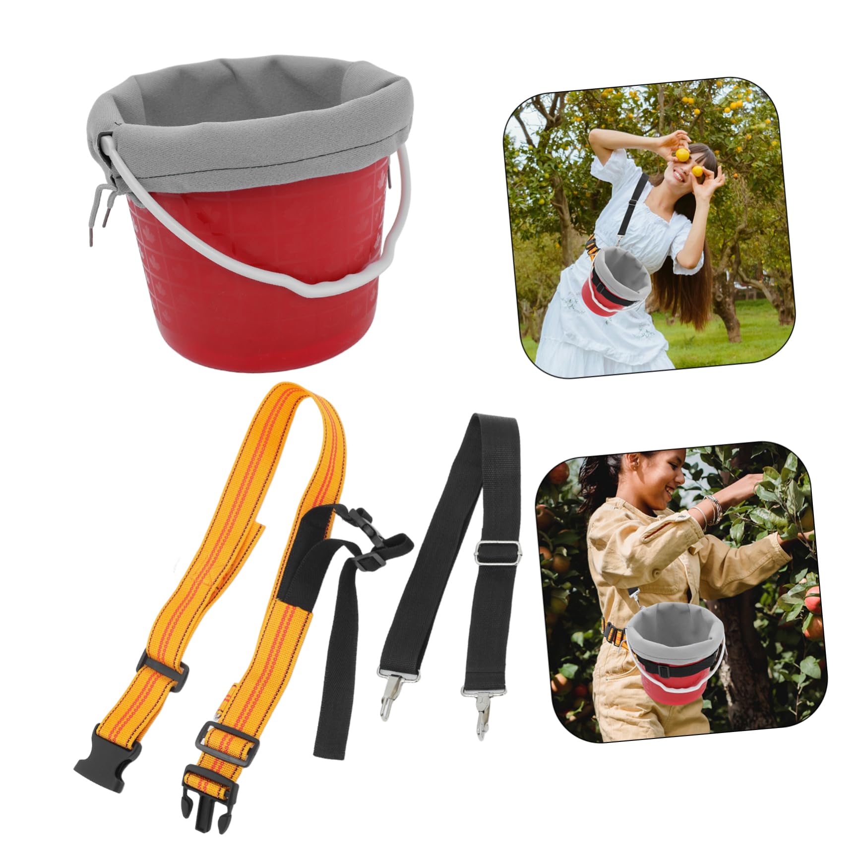 Cestino Raccolta Mirtilli Tracolla Regolabile Plastica Nylon Contenitore Portatile Frutti Piccoli Giardino