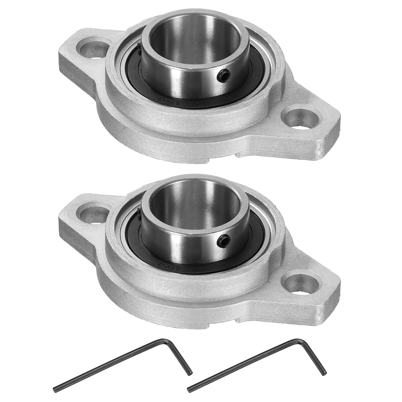 uxcell 2 cuscinetti KFL007 con foro da 35 mm, in lega di zinco, con flangia, alloggiamento, P6 (ABEC3)