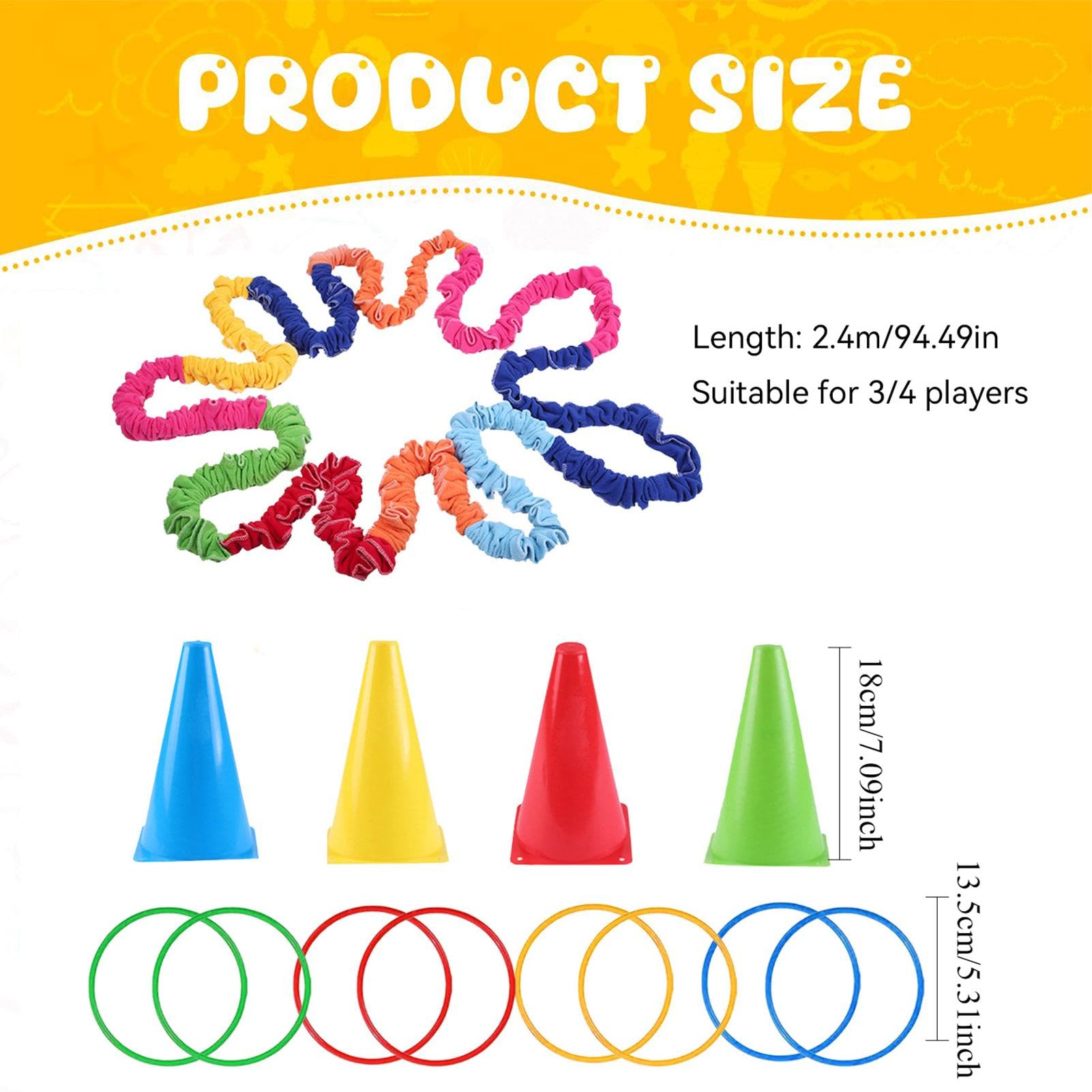 Bands Extensibles pour Les, Groupe Extensible élastique - Équipement d'activité des Accessoires Stress,Activités de Coordination des Moteurs pour Le Plein air, l'école, Le Parc, Le Jardin