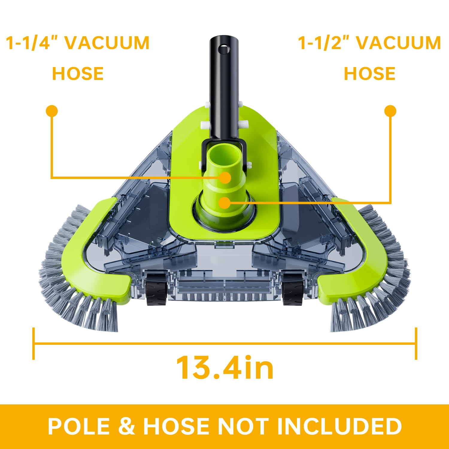 Amazon.com : Upgrade Pool Vacuum Head with Wheels & Side Brushes  display picture 1