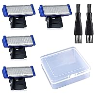 Vista 1 de Cabezal de repuesto para afeitadora, 4 unidades, compatible con Microtouch Solo 2 piezas de cepillo limpio con caja (4 unidades)