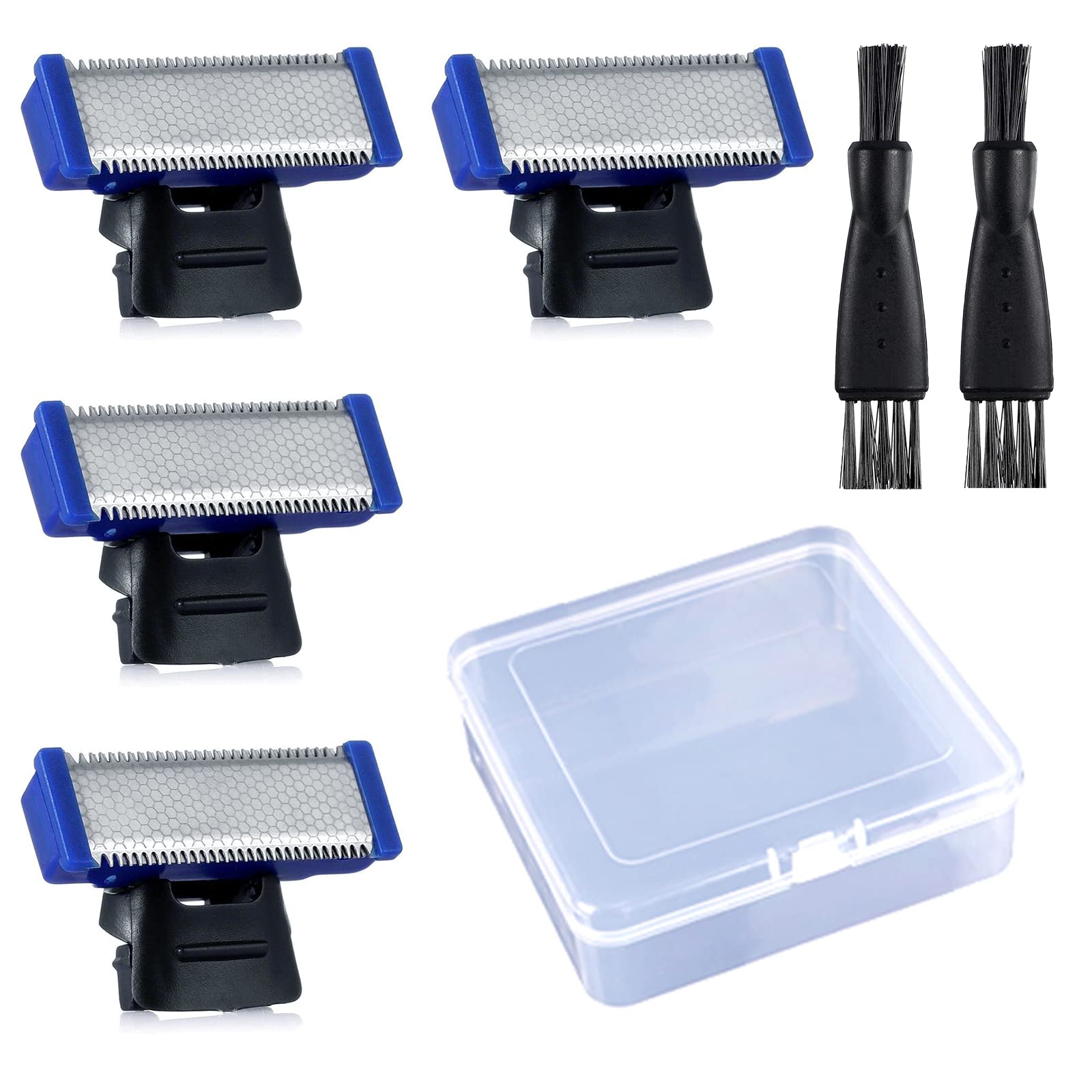 Shaver Replacement Head 4PCS Compatible With Microtouch Solo 2PCS Shaver Clean Brush With Box (4PCS)