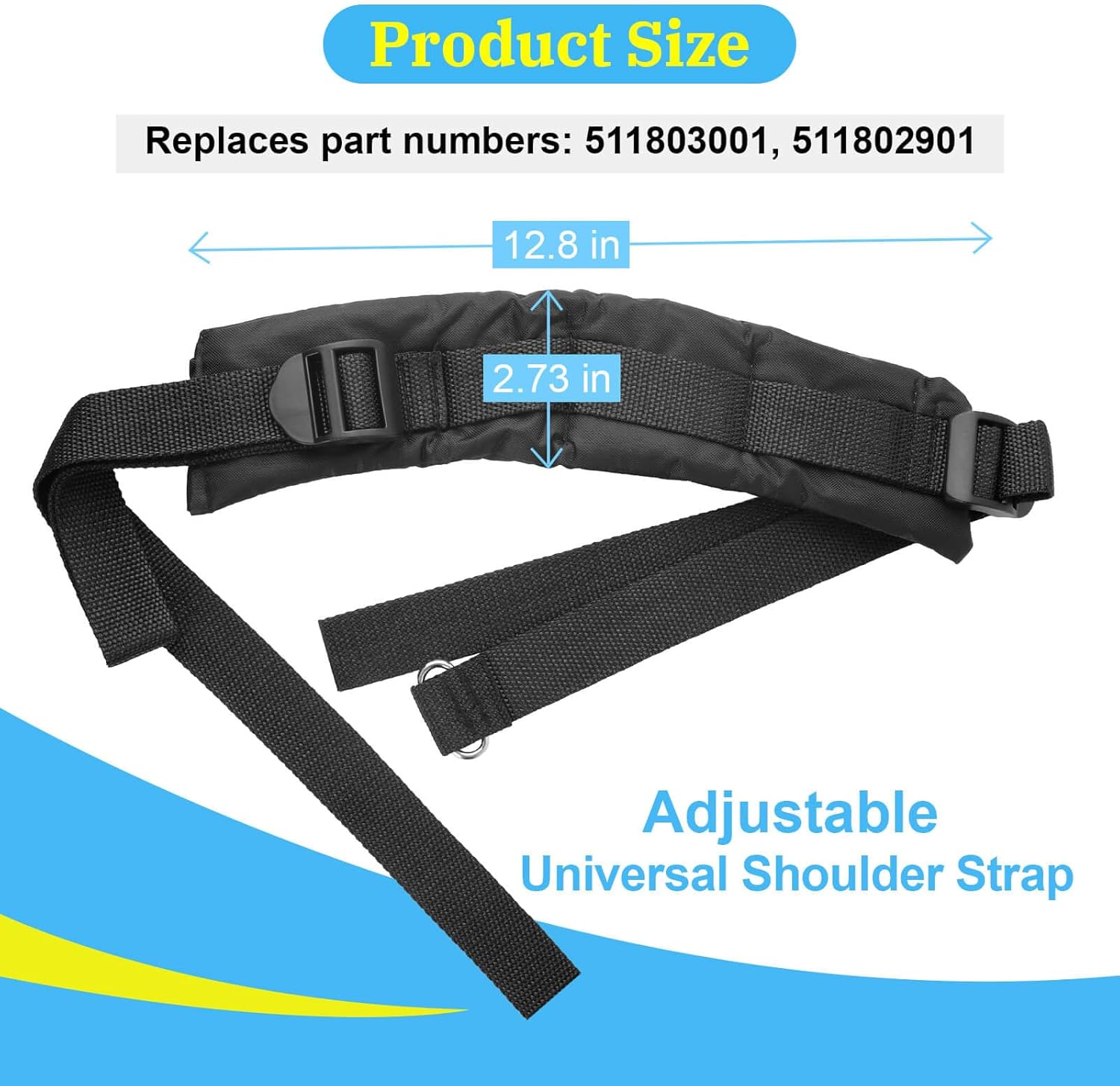 150BT Shoulder Strap Harness Left and Right for Husqvarna 150BT 150BF 170BT 170BF 350BT 350BT 370BFS 370BTS Backpack Blower Replace 511803001 511802901