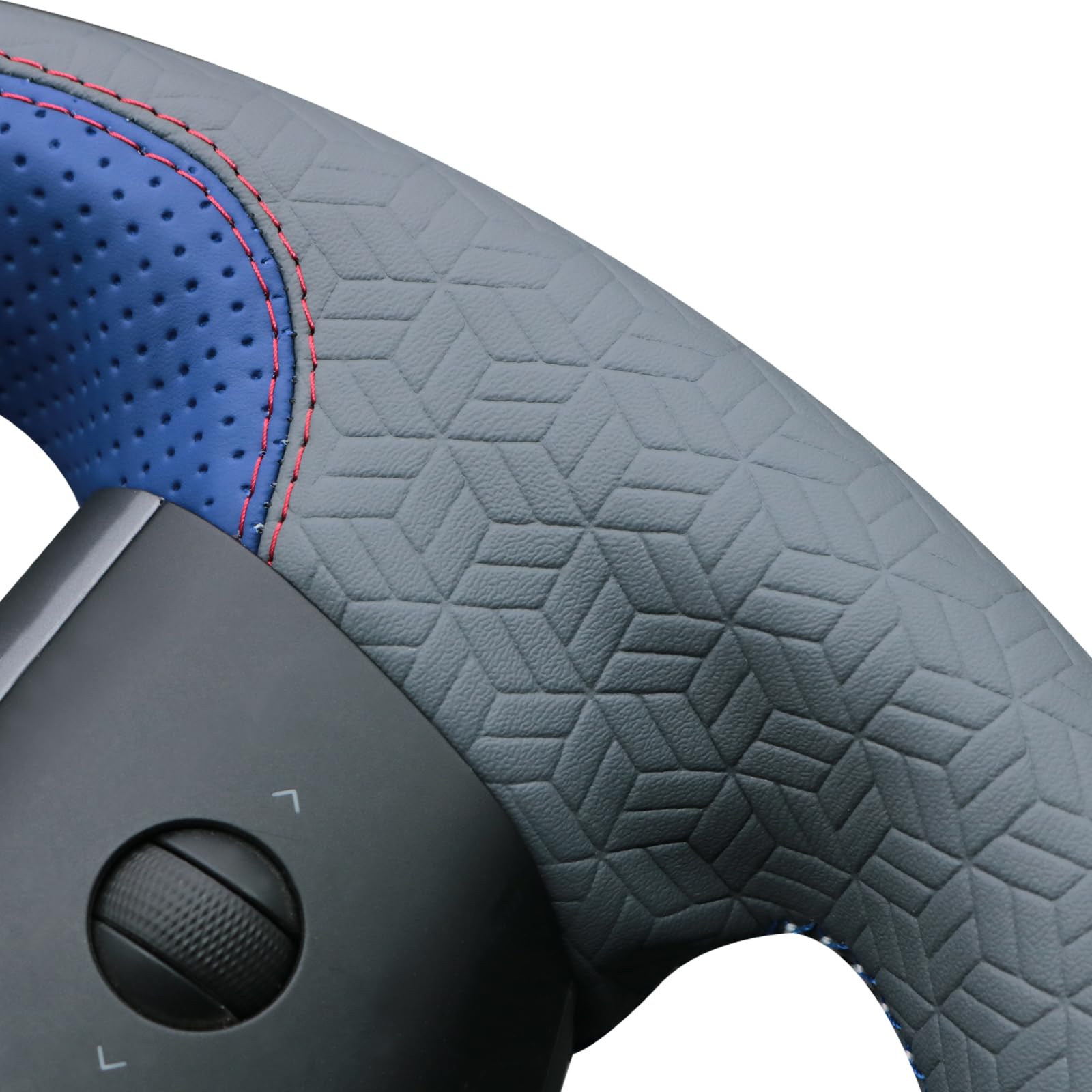 MEWANT Housse de volant cousue à la main pour Tesla Model 3 2017-2023/Model Y 2020-2023 pour Tesla Model 3/Y Accessoires